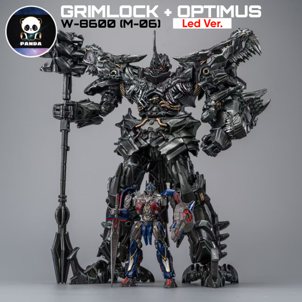 Mô Hình Khủng Long Grimlock Tyrannosaurus Rex W8600 M06 Transformation Robot Biến Hình Có LED