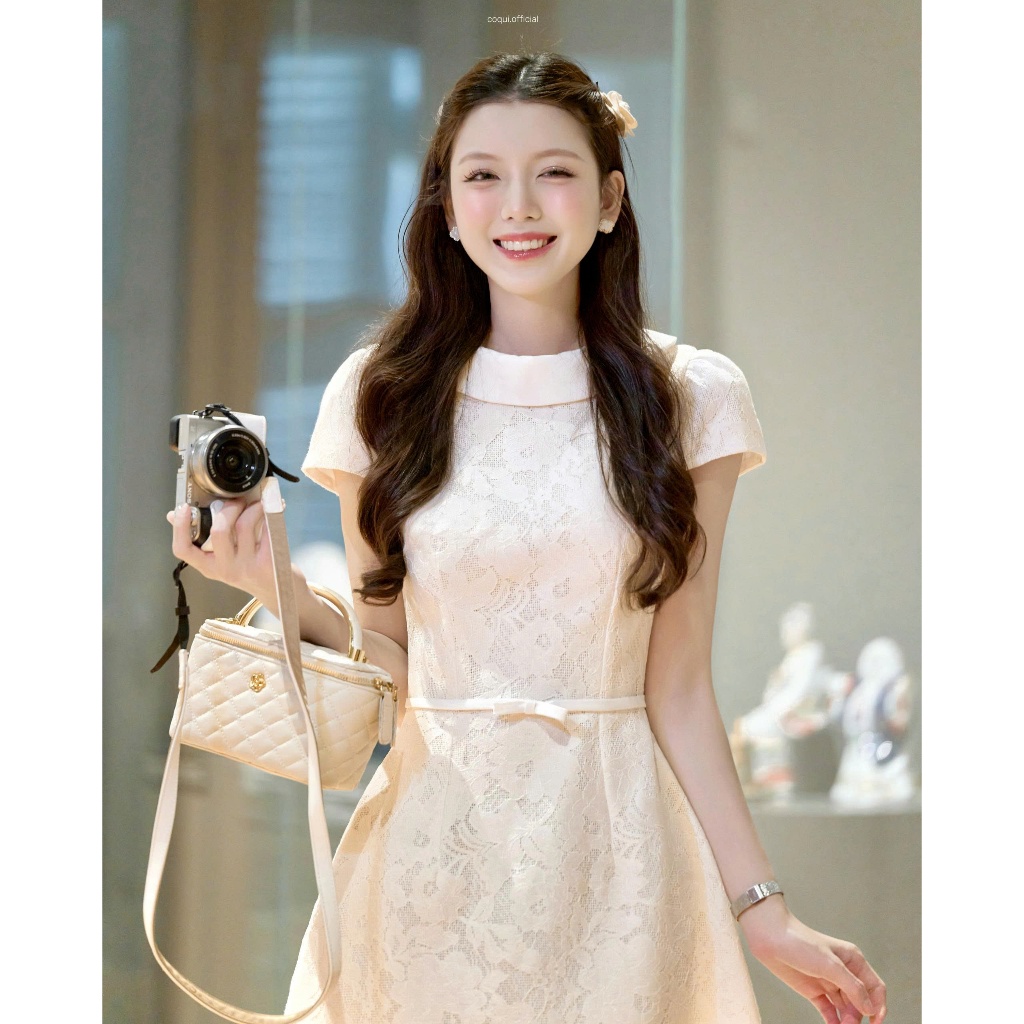 [Tặng dây thắt lưng] Đầm thiết kế dáng ngắn chữ A SENCIA DRESS - COQUI, | BigBuy360 - bigbuy360.vn