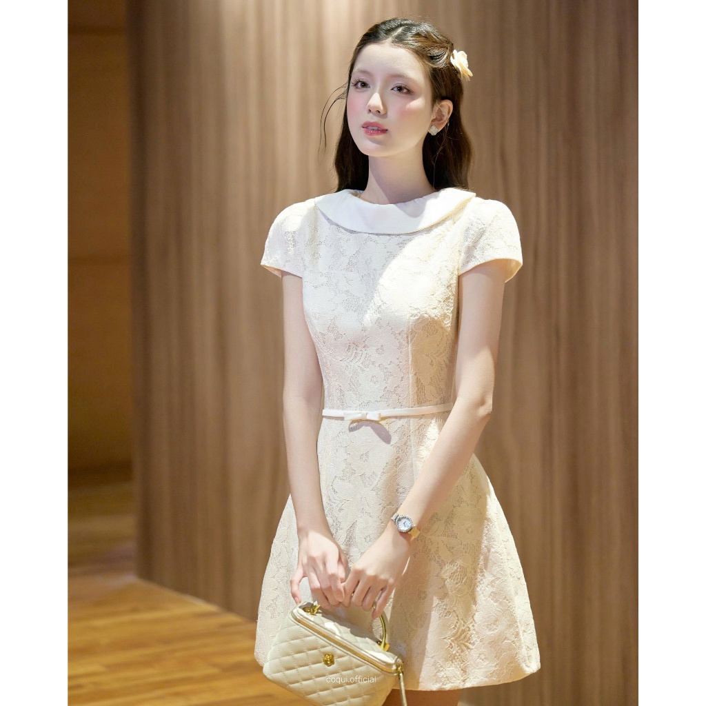 [Tặng dây thắt lưng] Đầm thiết kế dáng ngắn chữ A SENCIA DRESS - COQUI, | BigBuy360 - bigbuy360.vn