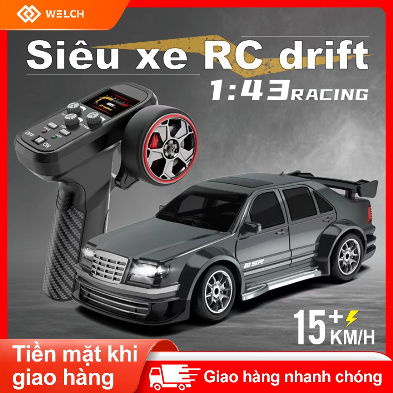 xe điều khiển từ xa drift 4 bánh tỉ lệ 1:43,mini tốc độ cao,có con quay hồi chuyển, điều khiển 2.4G toàn ga Quà
