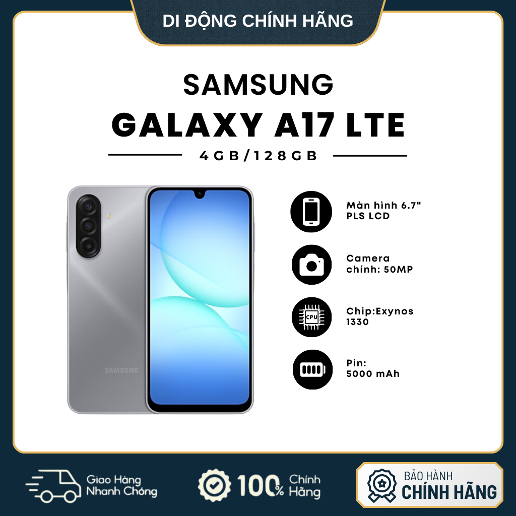 Điện Thoại Samsung Galaxy A17 4G 4GB/128GB - Hàng Chính Hãng