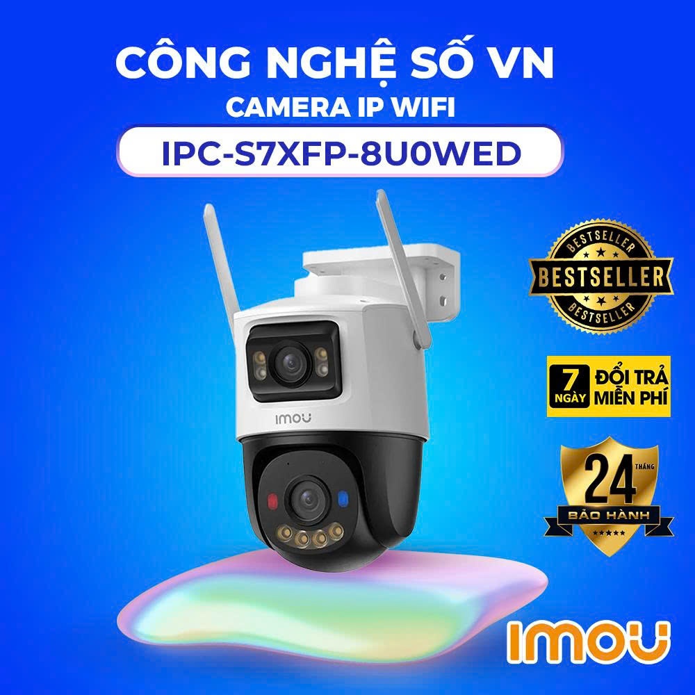 Camera 2 Mắt Ngoài Trời S7XFP-8U0WED 8MP | Camera Wifi Imou Xoay 360 Độ Full Chức Năng | Chính Hãng