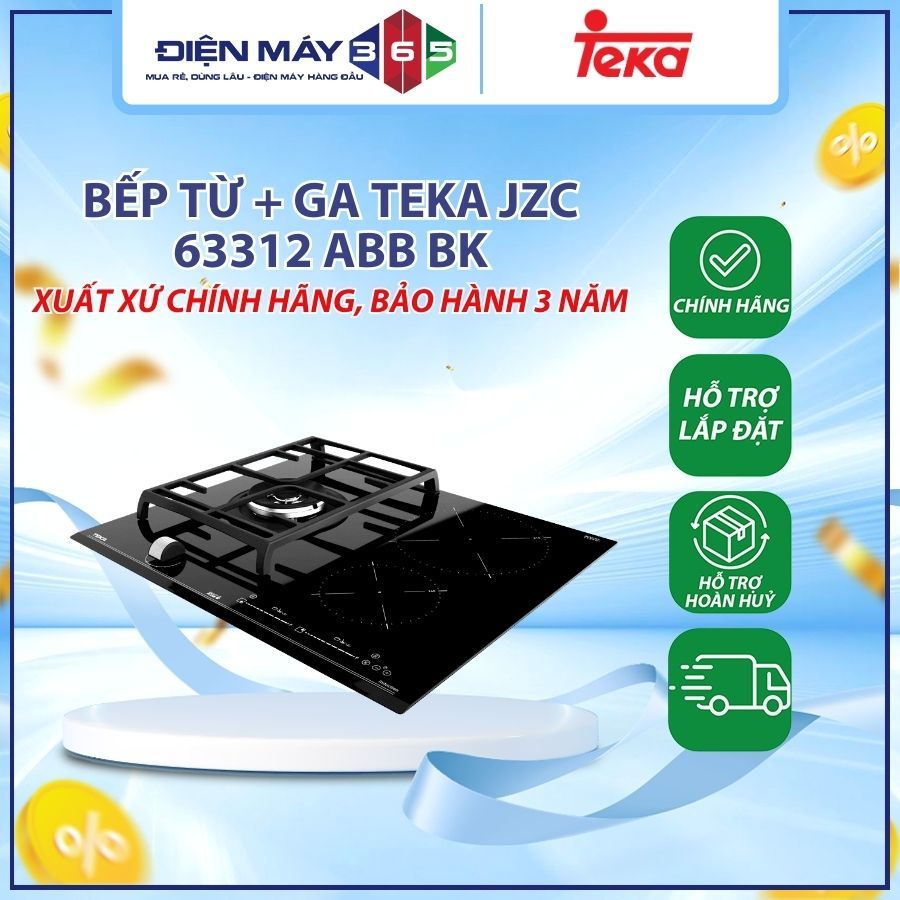 Bếp từ + ga TEKA JZC 63312 ABB BK  - 112570116 - DNH