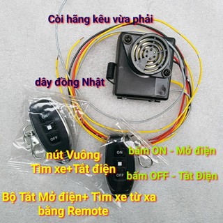 tìm xe từ xa bằng Remote còi kêu xinhan nháy sáng siêu bền bảo hành 12 tháng