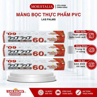 Màng bọc thực phẩm Las Palms Mission chính hãng, Kích thước 30cm x 60m, Không chứa DEHA