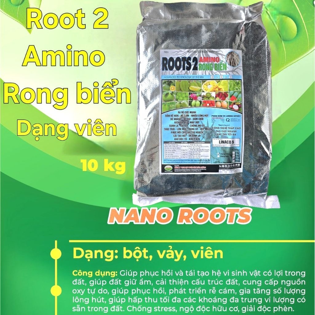 Root 2 USA dạng viên tan nhanh phục hồi cây suy ,tăng PH môi trường đất quy cách bao 10kg