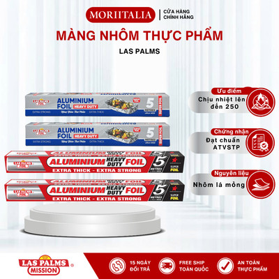 Màng Nhôm Thực Phẩm Las Palms Mission, Nhôm Không Tạp Chất, An Toàn Sức Khỏe