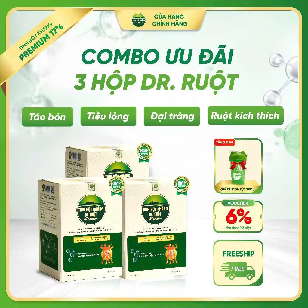 [COMBO 3 HỘP ] Tinh Bột Kháng Premium 17% - Liệu Trình Chăm Sóc, Cải Thiện Sức Khỏe Đường Ruột