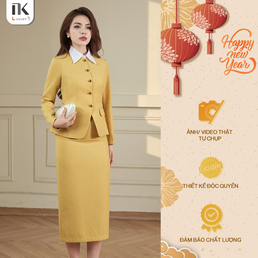 Áo Khoác Dạ Fiona Thời Trang Công Sở NK Luxury Cao Cấp Thanh Lịch Sang Trọng Tôn Dáng LUAK2601001