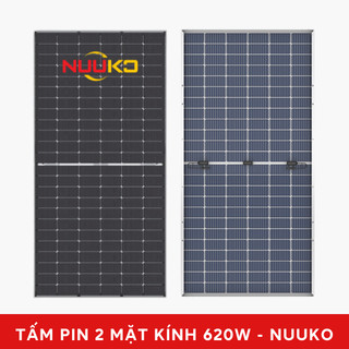 Tấm Pin Mặt Trời NUUKO 620W – Khung Nhôm, Kính Cường Lực
