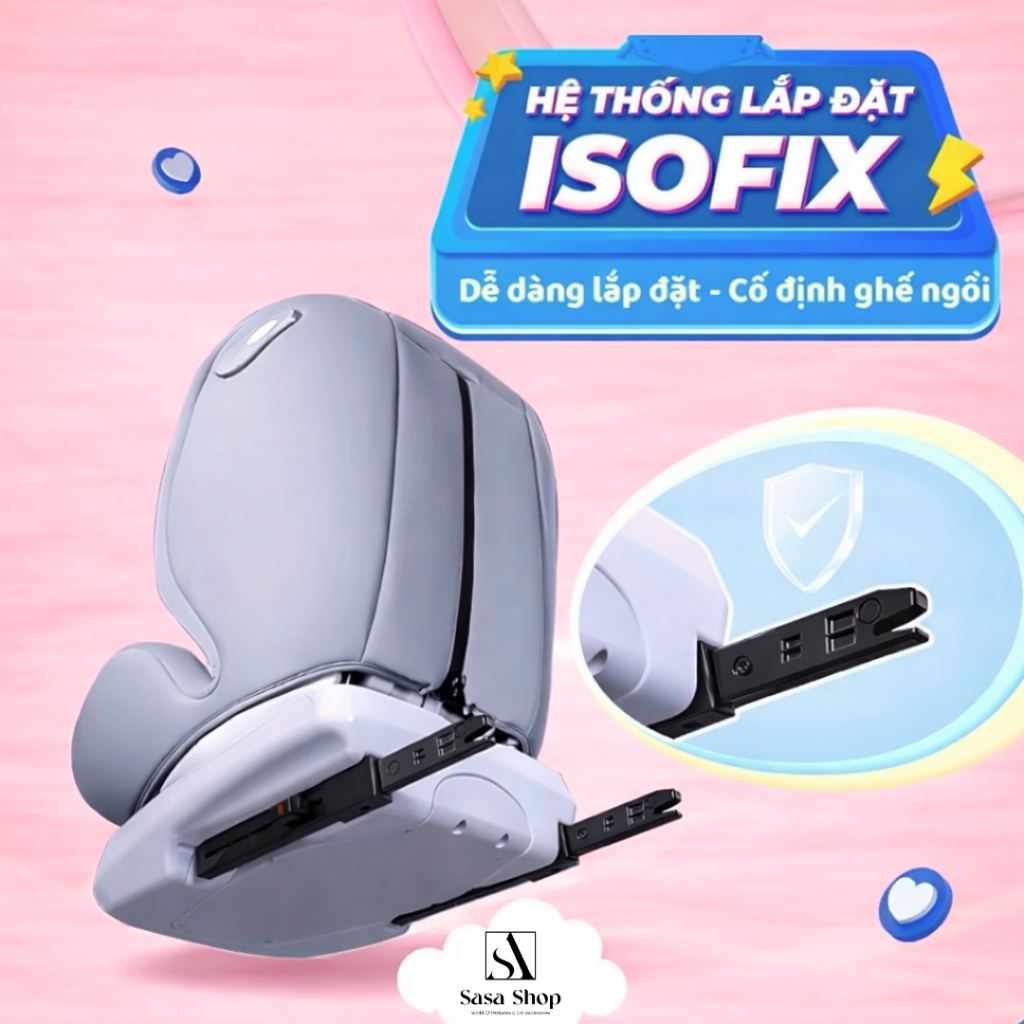 Sasa Shop | Ghế Xoay 360 An toàn Chilux Style, ISOFix Tương tự EU Cài Isofix