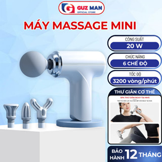 Máy Massage Cầm Tay Mini Cao Cấp Công Nghệ Cảm Biến Lực Nhấn Giúp Giảm Đau Mỏi Giãn Cơ Sau Tập Luyện