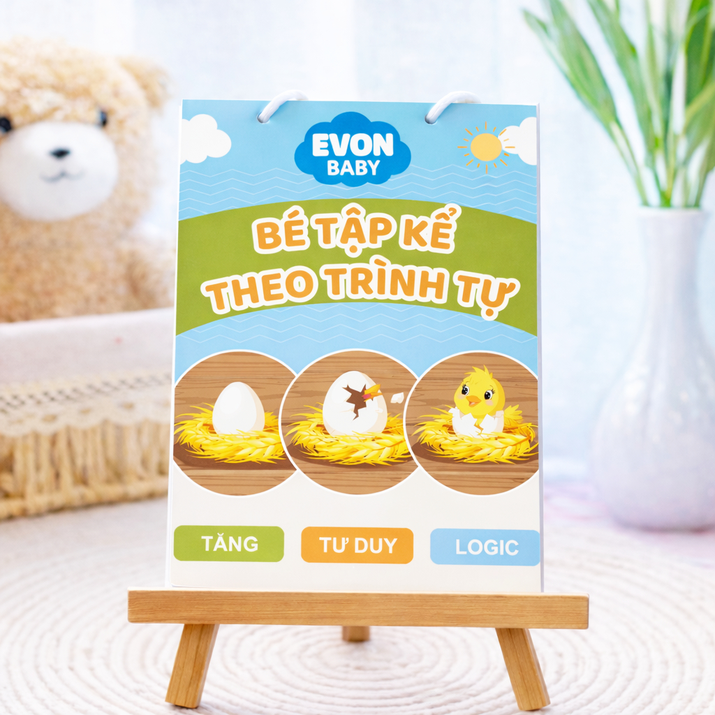 Thẻ phát triển kỹ năng giao tiếp EVON - Giúp Bé Tập Nói Sớm - TẬP KỂ THEO TRÌNH TỰ