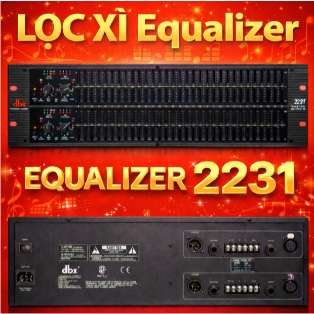 Lọc Xì Equalizer  2231+231+215 Lọc Tiếng Âm Thanh Chuyên Nghiệp 2 Kênh Lọc Cực Sạch Không Tạp Âm,Tiế