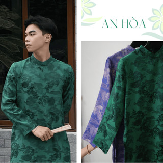 Áo dài nam Lục Long - chất liệu Gấm cao cấp, chuẩn form, thiết kế truyền thống, mặc lễ, Tết, cưới hỏi, bưng tráp- An Hòa