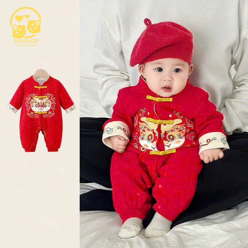 Quần áo Tết cho bé trai bé gái lót lông nhung ấm áp,Body tết cho bé trai bé gái, Đồ tết cho bé trai 