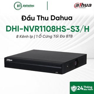 Đầu Thu Dahua DHI-NVR1108HS-S3/H-VN (8 Kênh Ip / 1 Ổ Cứng Tối Đa 8TB)  | Chính Hãng | Bảo Hành 24 Tháng