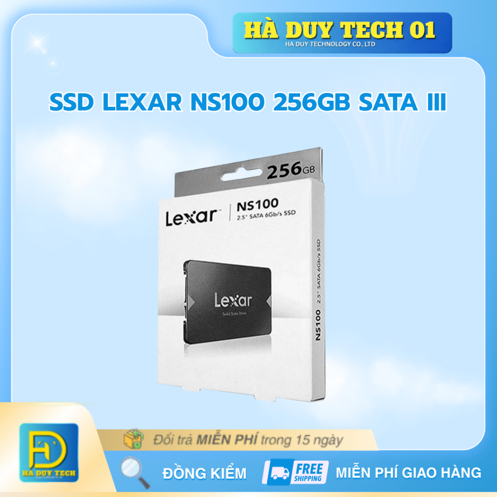 SSD LEXAR NS100 256GB SATA III - Cam Kết Chính Hãng - BH 36T - Hà Duy Tech