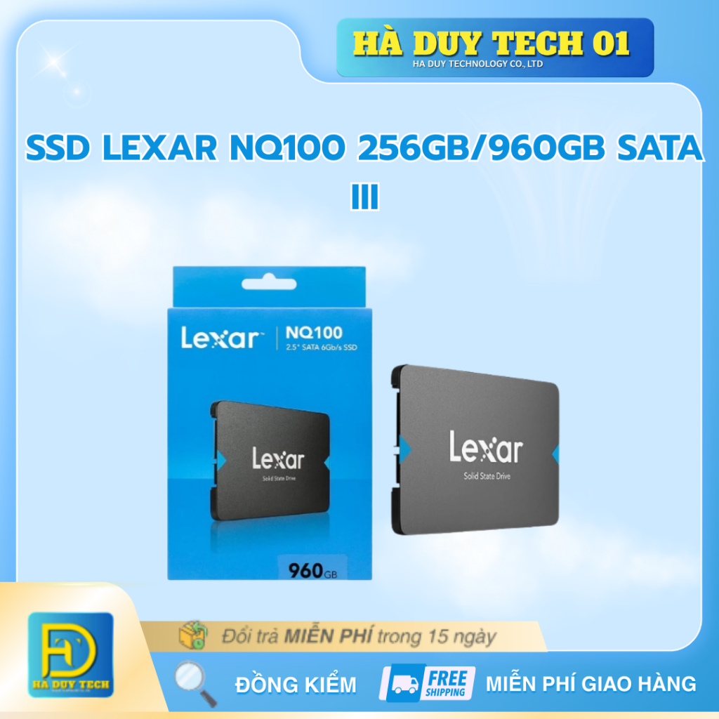 SSD LEXAR NQ100 256GB/960GB SATA III - Cam Kết Chính Hãng - BH 36T - Hà Duy Tech