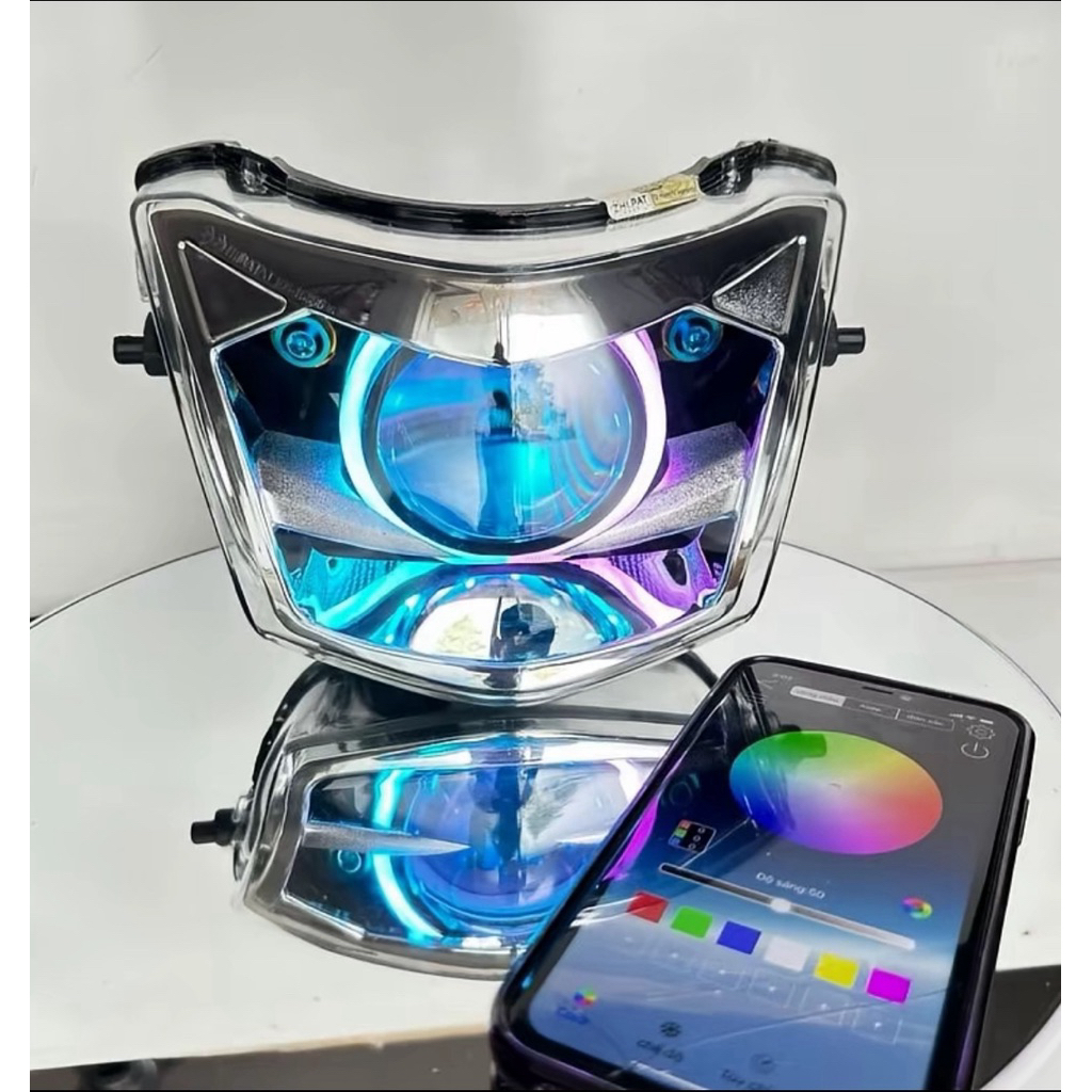 Bi cầu wave 50-100-110 bi S600 pro v2 độ sanqx pha 2 tầng ZP xịn Vòng 3D app+mắt quỷ app ( bảo hành 