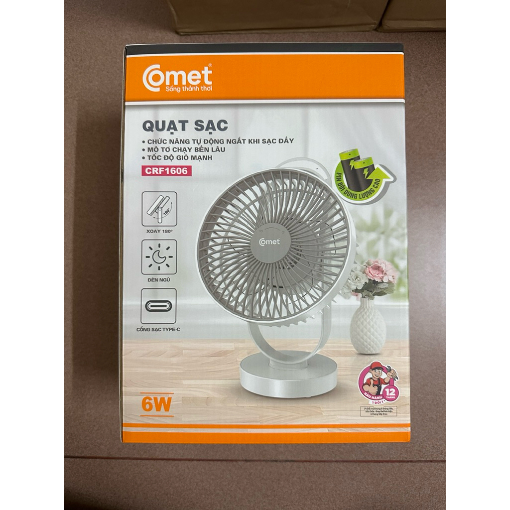 [CHÍNH HÃNG]QUẠT SẠC COMET CRF1606