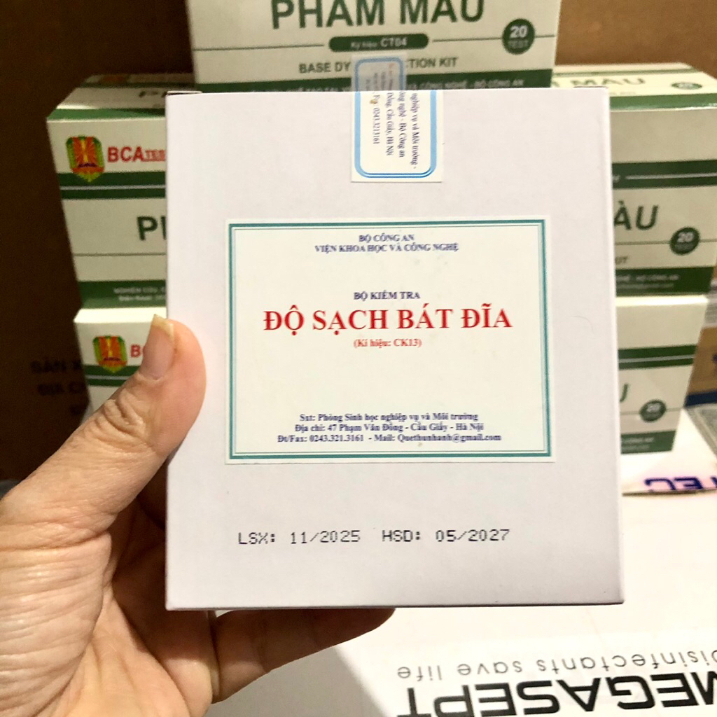 Bộ kiểm tra độ sạch bát đĩa ( gồm tinh bột và tinh dầu)