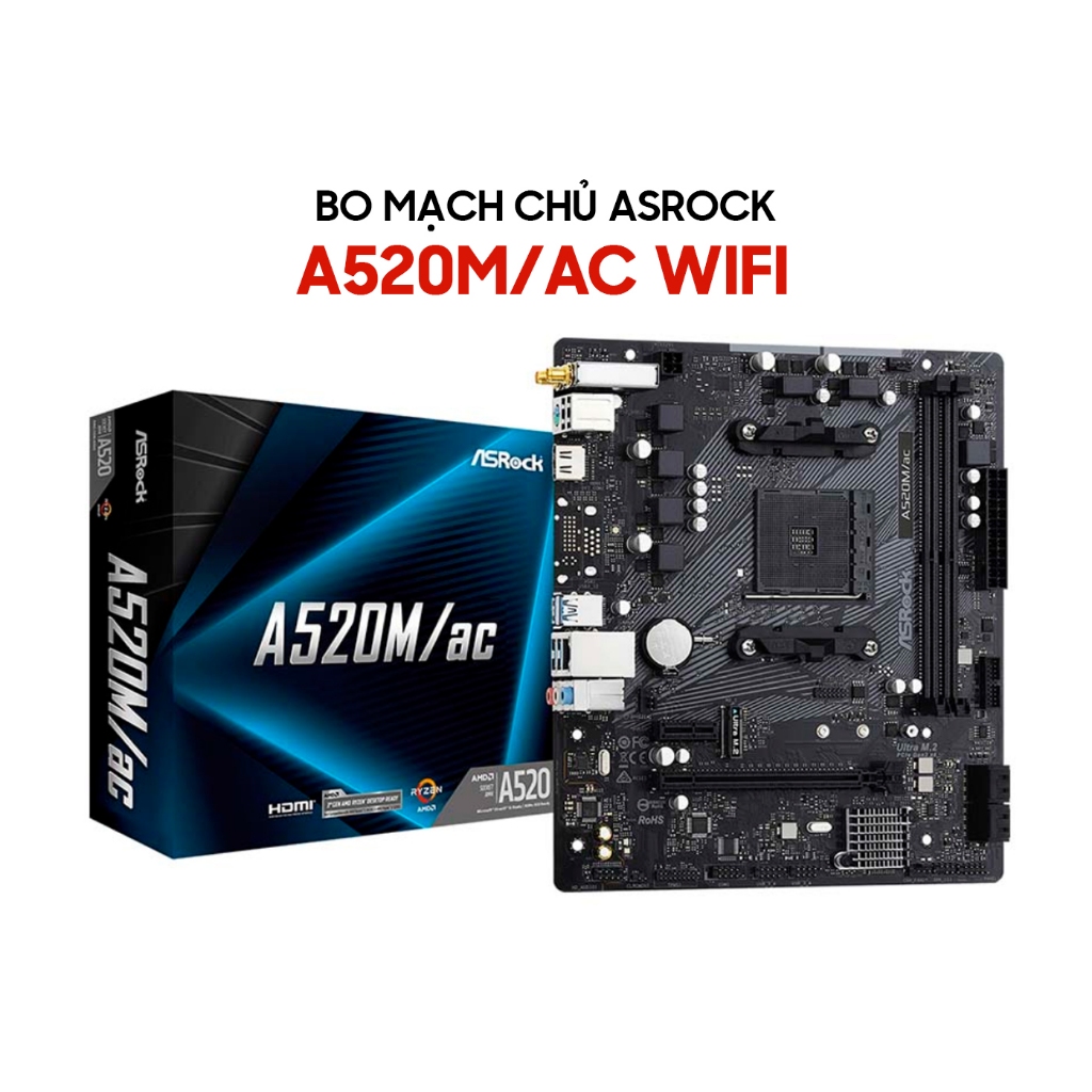 Mainboard ASRock A520M/ac WiFi AMD AM4 DDR4