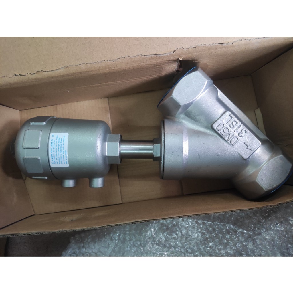 DN50 Van xiên chữ y DN50 Bầu inox, Van xiên inox DN50 Bầu inox khí nén hơi nóng