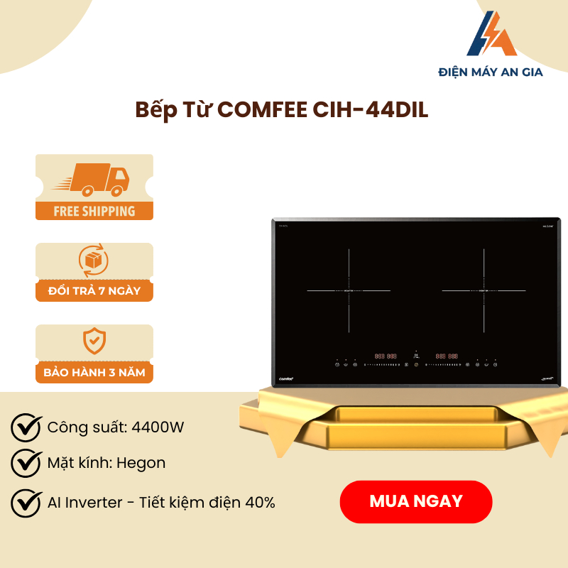 Bếp Từ COMFEE CIH-44DIL – Công Suất 4400W – Mặt Kính Hegon – Công Nghệ Biến Tần IGBT – PEB