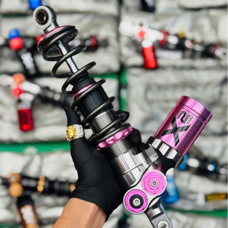 Phuộc XMX MOD Shark X2 Bình Dầu Xéo Gắn Lead4val, Scoopy, Sh mode, Vision, Vario,...