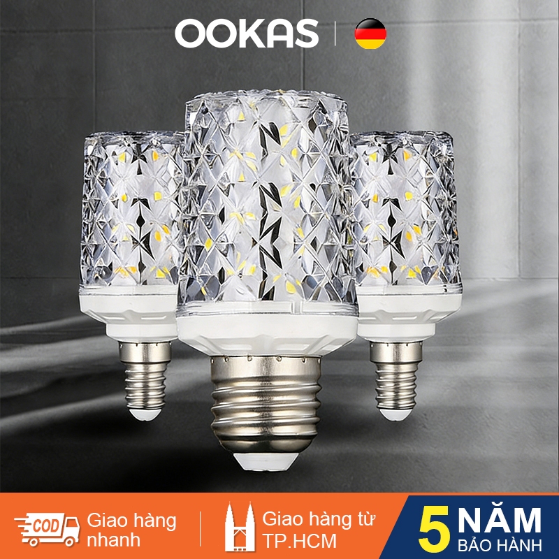 OOKAS Bóng đèn LED, E27 Đế vặn, Bóng đèn trang trí, kết cấu pha lê, siêu sáng