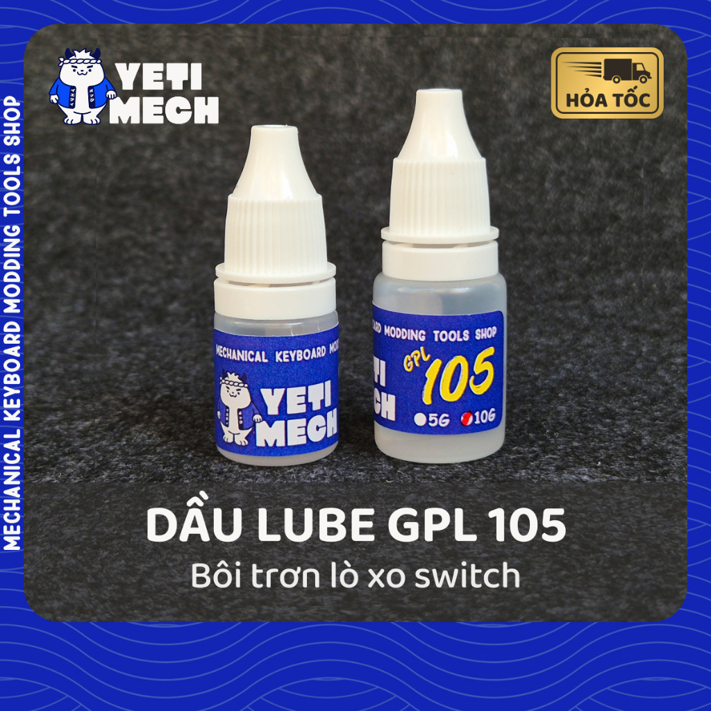 [Tặng cọ] Dầu Krytox GPL 105 lube switch bàn phím cơ, Dầu lube 105 | Yeti Mech