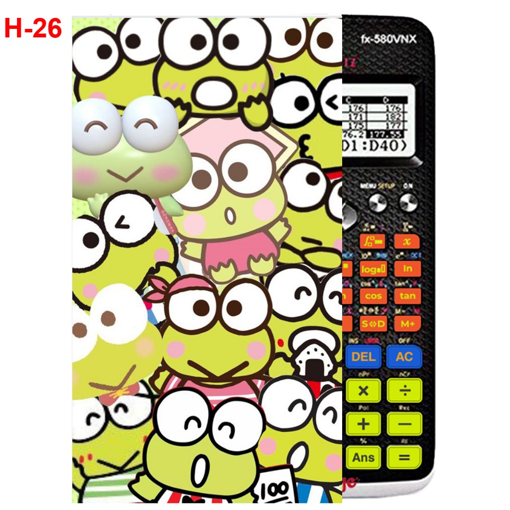 Hình dán Máy tính CASIO fx570, fx580... Anime Keroppi