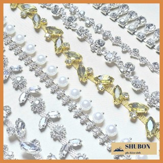 50cm Dây đá trang trí quần áo, làm đồ handmade  - phụ liệu thời trang - mix