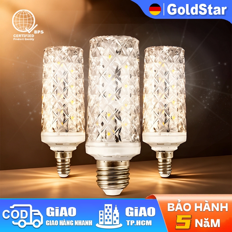 GOLDSATR Bóng đèn Led siêu sáng mới, Bóng đèn pha lê, Tiết kiệm năng lượng E27