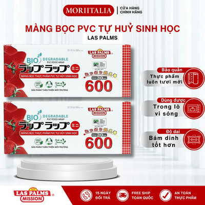 Màng bọc thực phẩm Las Palms Mission TỰ HUỶ SINH HỌC, Chất liệu PVC, 30cmx500m - MBTP00006361