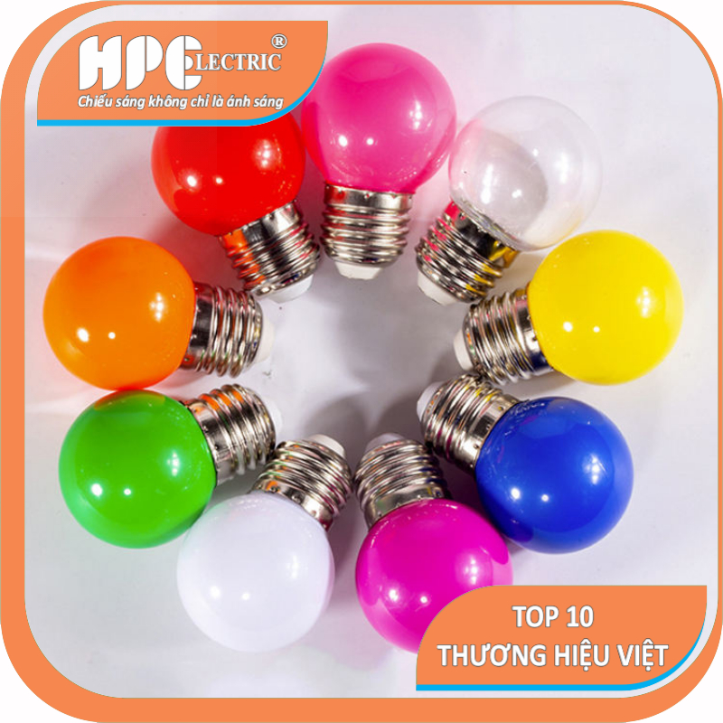Bóng chanh 3w - combo 5 ,10 ,20 bóng led chanh 3w xanh đỏ tím vàng nhiều màu sắc )