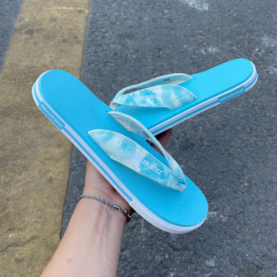 [ Chính Hãng ] - Dép Sneaker buzz Xanh quai loang màu