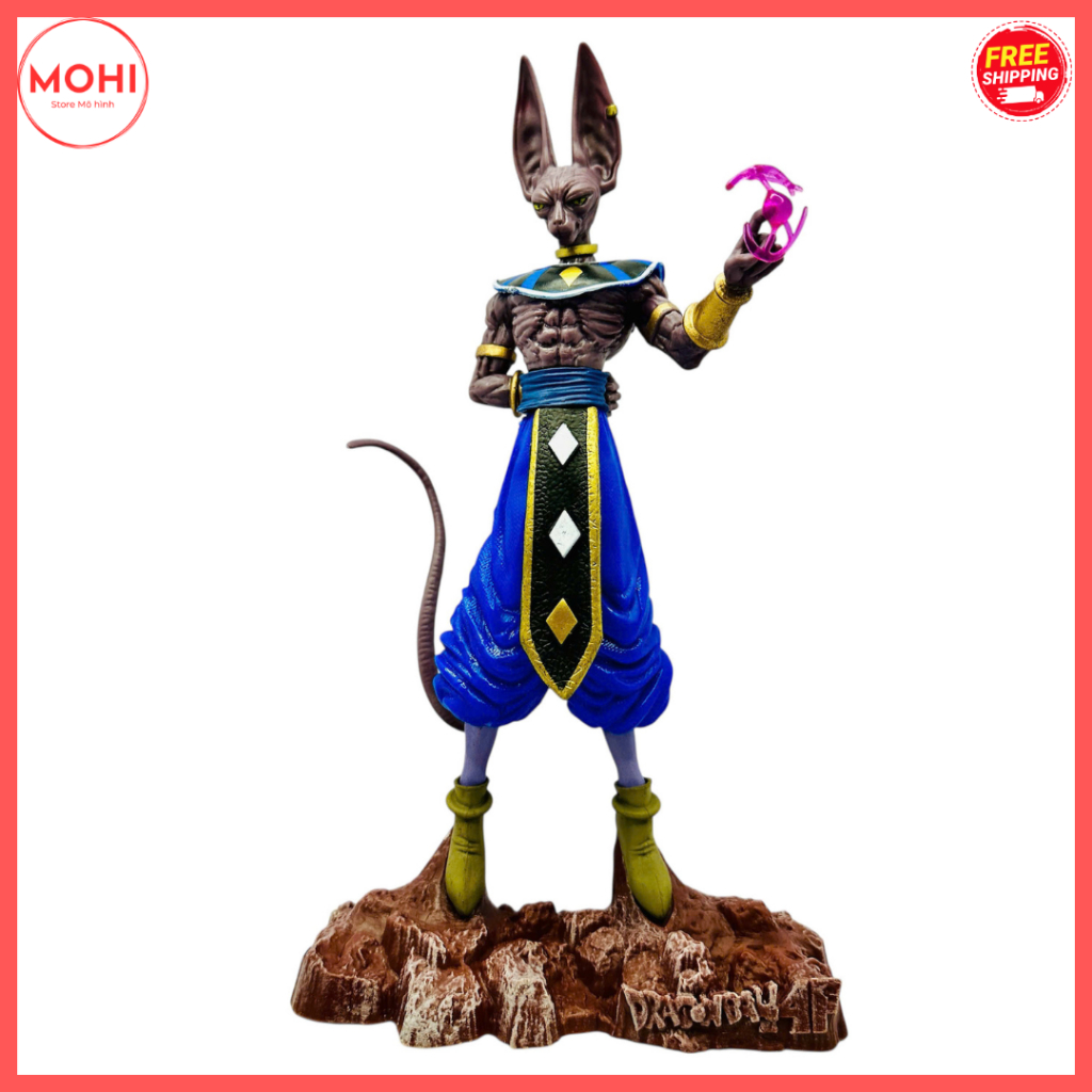 Mô hình thần hủy diệt Beerus cao 30cm cực đẹp - Dragon Ball Đồ Chơi Toy Anime Decor Sưu tầm