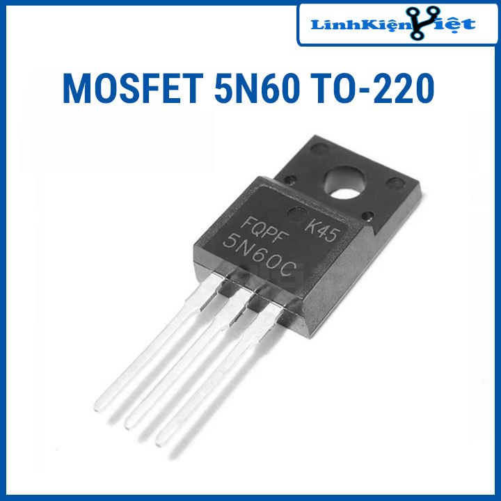 Sản phẩm MOSFET 5N60 TO-220 5A 600V N-CH