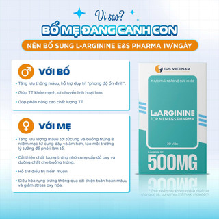 Viên Uống L-Arginine For Men E&S PHARMA | Hỗ Trợ Bổ Sung Aginine Cho Cơ Thể