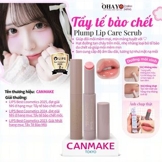<CHÍNH HÃNG> Son Tẩy Da Chết Môi Dưỡng Hồng Môi Canmake Plump Lip Care Scrub 2 trong 1 Nhật Bản