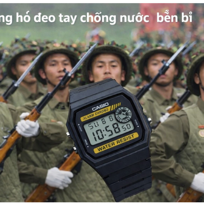 Đồng hồ đeo tay điện tử casio  F94 thích hợp cho  đi bơi, đi học, đi quân sự