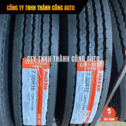 [BỘ] Lốp 700R16 MAXXIS UE102 12PR xuôi - Lốp xe tải bố thép 7.00R16 gồm ruột yếm chính hãng