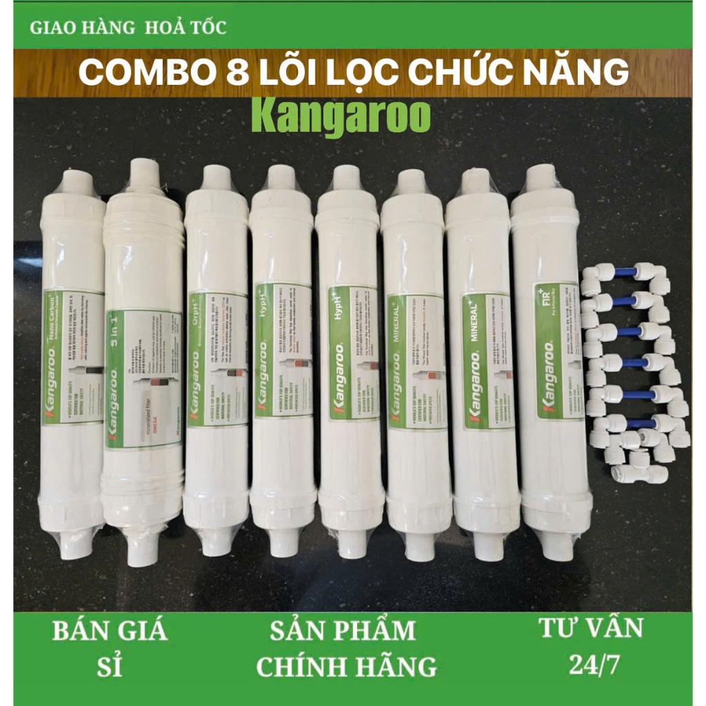 [COMBO] 8 Lõi Lọc chức năng KANGAROO - Hàng chính hãng - Dùng thay cho model KG12HA