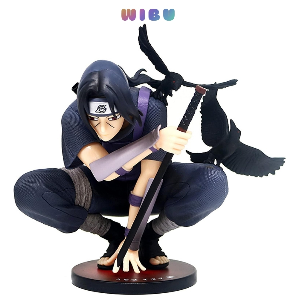Mô Hình Naruto Itachi Uchiha Akatsuki Dáng Ngồi Chiến Đấu – Cao 13cm – Figure Naruto - WiBu