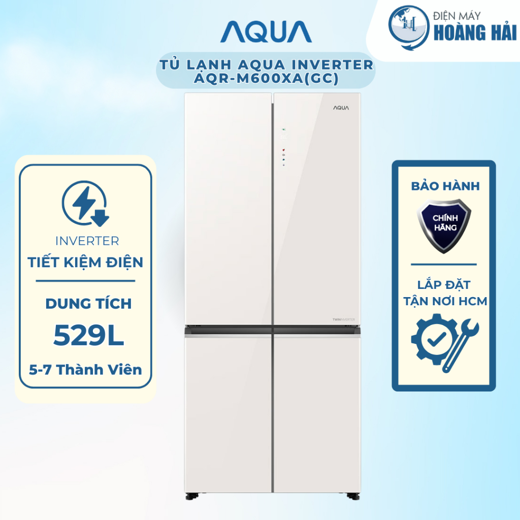 AQR-M600XA(GB) | AQR-M600XA(GC) | Tủ lạnh AQUA Inverter 529 lít Multi Door Chính Hãng