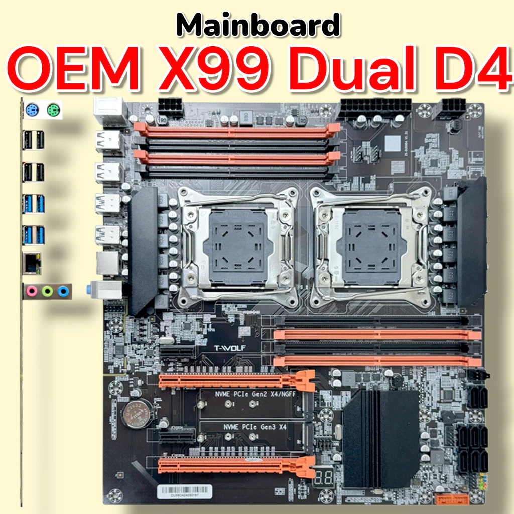 Mainboard OEM X99 Dual D4 - Rẻ Nhất Sàn - Bo Mạch Chủ - 2nd Đẹp 95%