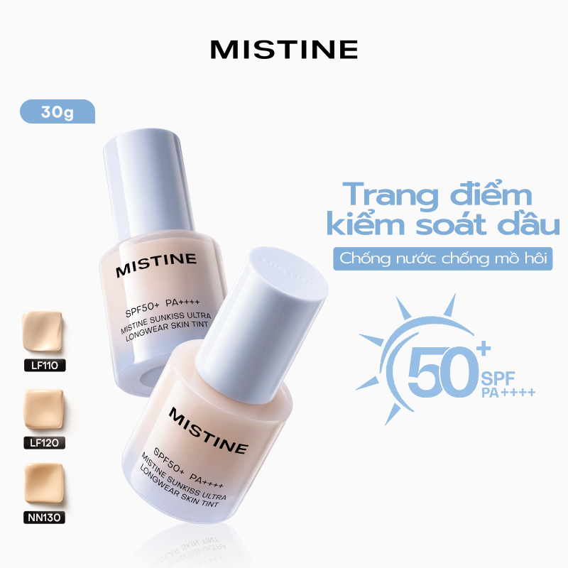 Kem nền chống nắng lâu trôi MISTINE Kem nền chống nắng SPF50 + PA + + + + 30g