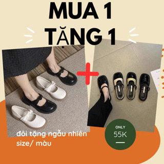 ( mua 1 tặng 1) Giày Sục Đốc Mũi Vá 2 Màu Da Bóng WINDY BB-0203